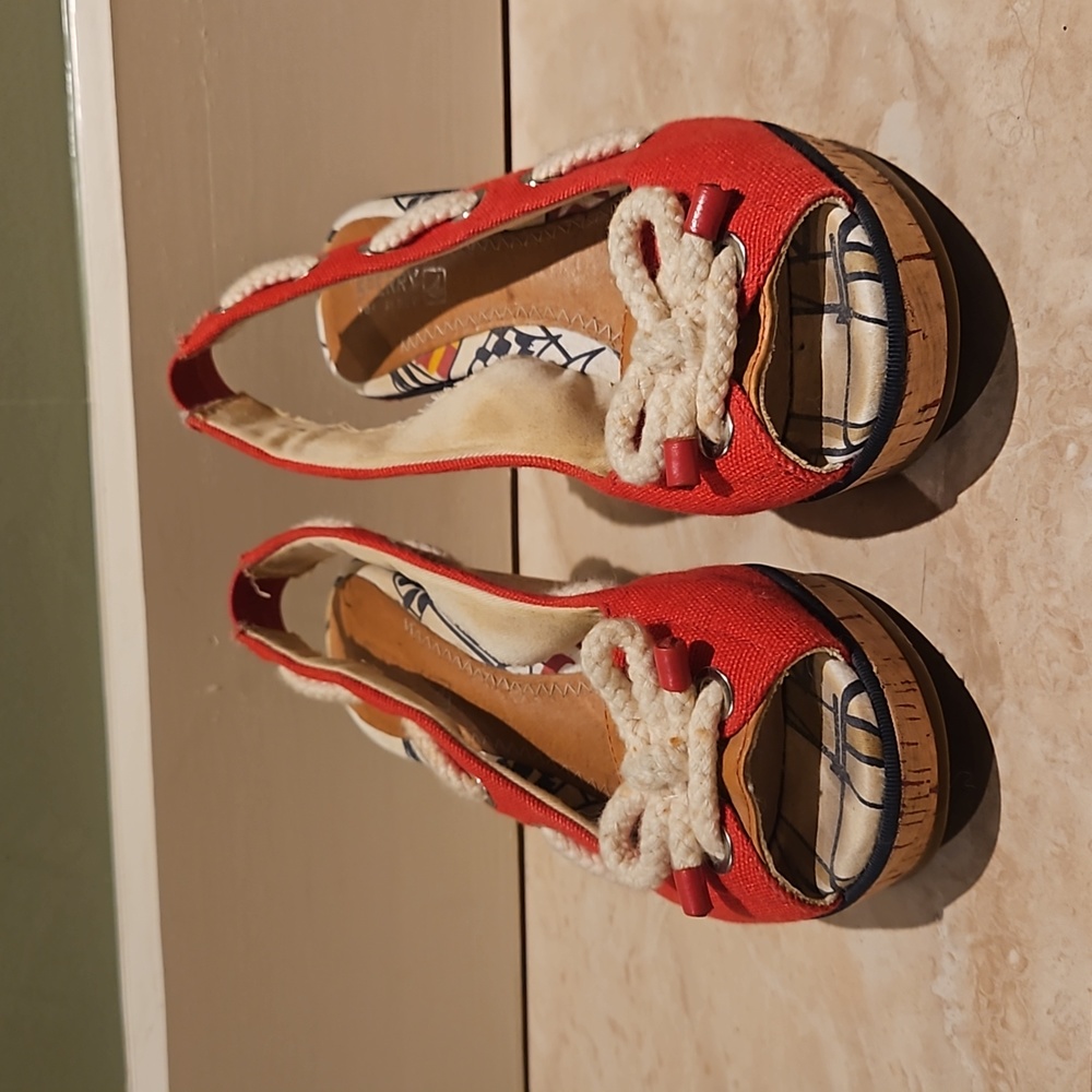 Sperry Topsider wedges - red